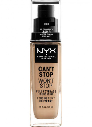 Nyx can’t stop won’t stop full coverage foundation тональная основа (оттенок – buff