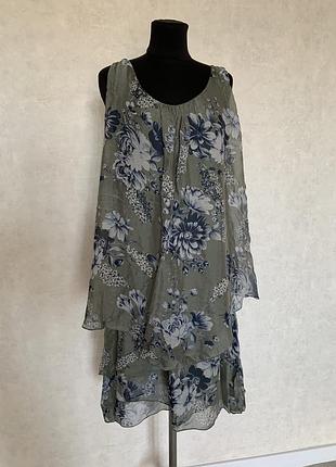 Шовкове плаття сукня 🇮🇹 італія , шовк м -розмір