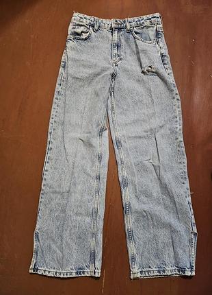 Джинсы голубые