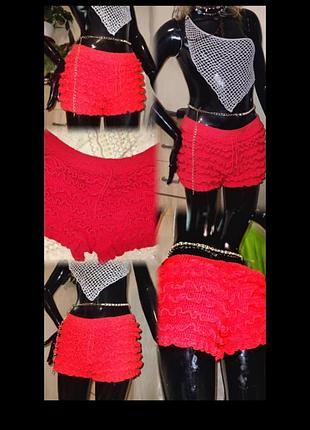 Романтические шорты с рюшами ручной работы