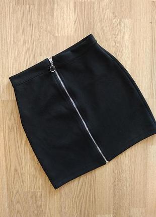 Мини юбка, замшевая