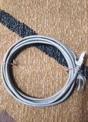 Патч-корд  3 метра с защитой конектора / кабель для интернета со скоростью до 1 гбит/с / новая витая пара ! был привезён из германии !