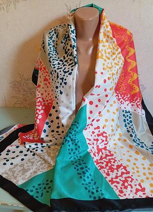 Палантин, шарф французького бренду gerard pasquier 87*191 віскоза 75/шовк 25