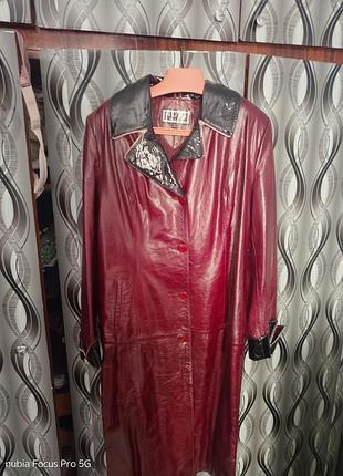 Плащ, натуральная кожа