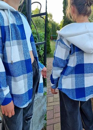 Теплая рубашка детская,унисекс 5 цветов