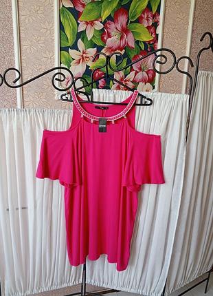 Неймовірно красива малинова блуза з стразами george.