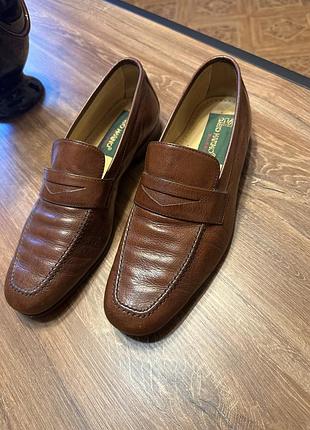 Лофери шкіряні карамельного кольору 41,5 розмір