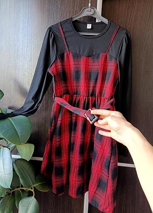 Шикарное новое,оригинальное платье сукня клетка.нове плаття сукня клітинка
