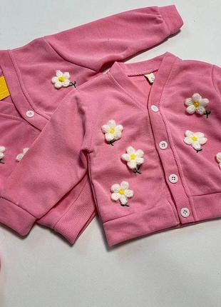 Вʼязана кофта для дівчинки