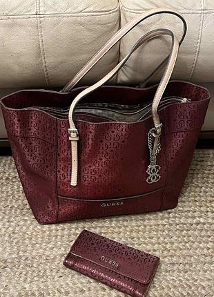 Оригинальная сумка с кошельком guess