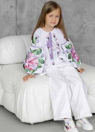 Вышиванка роскошный цветок гортензия рост 128-158