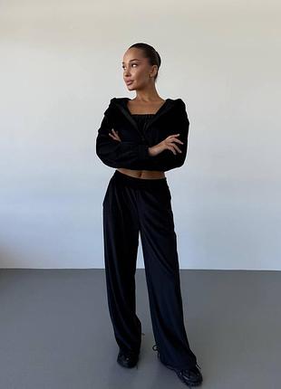 Велюровый костюм тройка