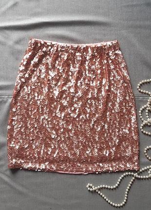 Юбка в пайетки 100116