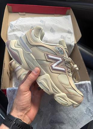 New balance 9060 beige leather. артикул izi-n5070