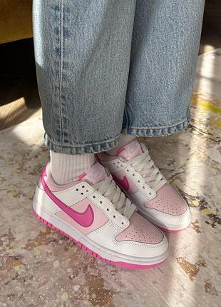 👟 жіночі  кросівки niek dunk low pink white 👟