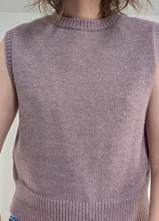 Сиреневый жилет jul меринос 30%
