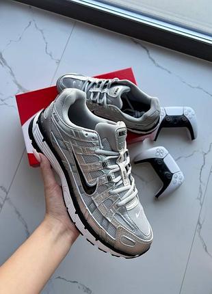 👟 чоловічі кросівки nike p-6000 silver black 👟