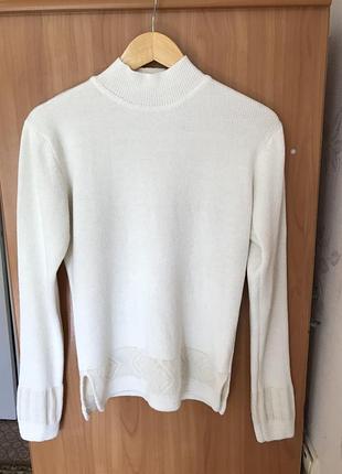 Білий светр,лонгслів, білий джемпер, білий светрик, свитер, світшот