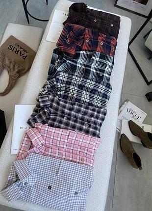 Сорочка в клітинку фланель
