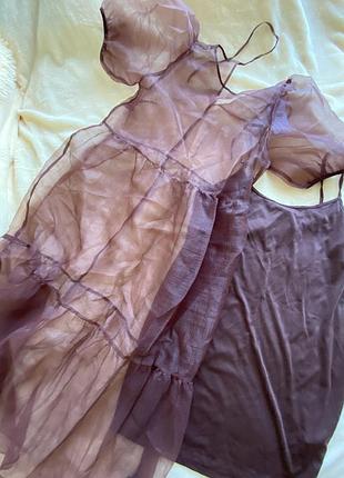 Довге плаття двійка, платье миди, сукня міді