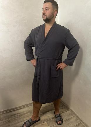 Халат для чоловіка з мусліну