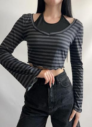 Кроп топ на довгий рукав