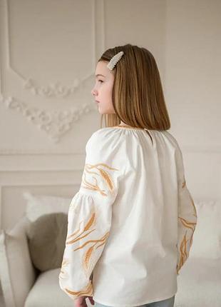 Вишиванка для дівчинки колоски 6