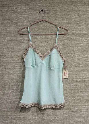 Шелковый топ с кружевом gold hawk