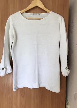 Білий жіночий светр, білий джемпер, светрик, білий лонгслів, женский свитер, світшот