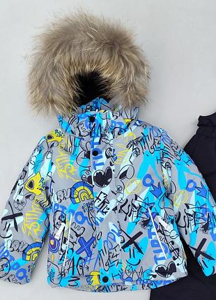 Зимовий комбінезон для хлопчиків на 2,3,4 роки