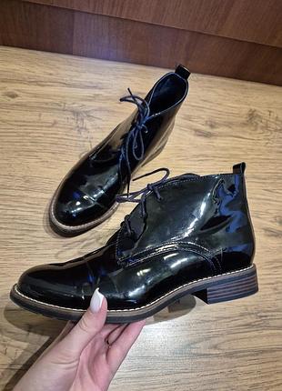 Черевики туфлі лофери напівчобітки ботинки демісезон 24,5 см 38 р. осінь