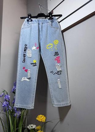 Джинсовые штаны на девочку