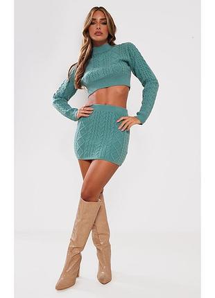 Вязаный комплект костюм с юбкой No30/73