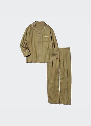 Сатинова піжама домашній костюм uniqlo m