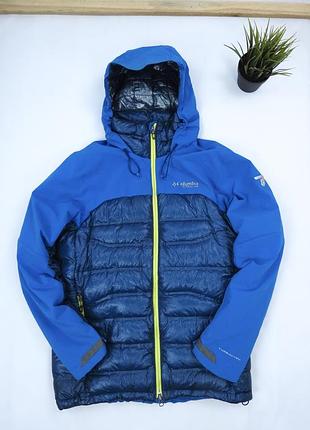 Гірськолижна куртка сolumbia titanium heatzone 1000 turbodown hooded синя пух колумбия