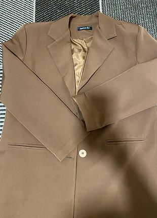 Шоколадный легкий жакет