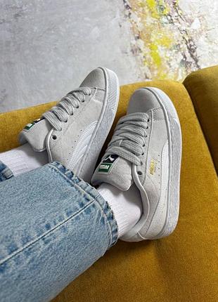 👟 жіночі кросівки puma suede xl beige white 👟