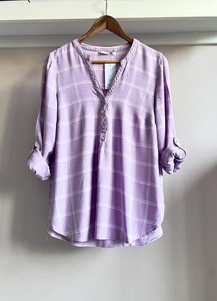 Лавандова,натуральна фланелева сорочка