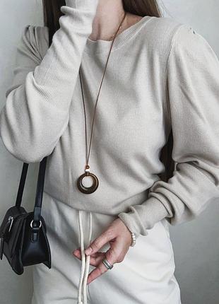 Бежевий вільний светрик soul river