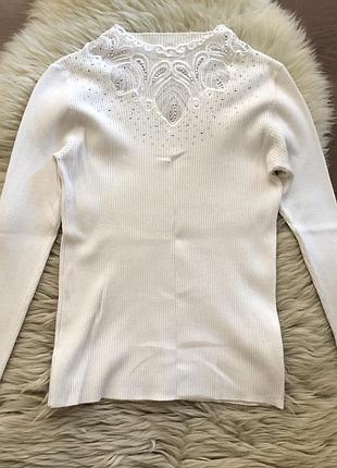 Жіноча кофта з камінчиками рубчик foresta bella