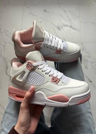 👟 жіночі кросівки nike jordan 4 peach white 👟