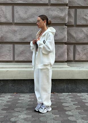 Якісний жіночий спортивний костюм на флісі тринитка на флісі пеньє