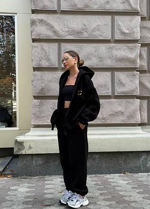 Якісний жіночий спортивний костюм на флісі тринитка на флісі пеньє