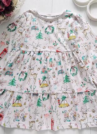 5,6 лет, рост 116 трикотажное платье с рукавами артикул: 24357 бренд: next (некст)