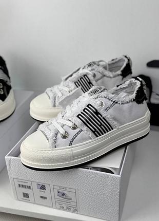 Кеды белые тканевые женские