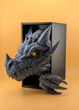 Книжковый уголок «дракон» — охранник ваших приключений черный 0803-2