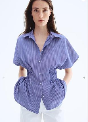 Рубашка в полоску с акцентом на талию от h&amp;m