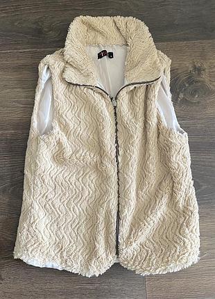 Y2k утеплена жилетка з хутра