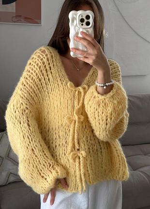 Кардиган оверсайз з вовни альпака