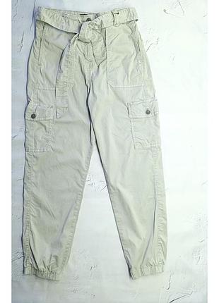 Брюки женские карго m светло-серые m&amp;s с карманами